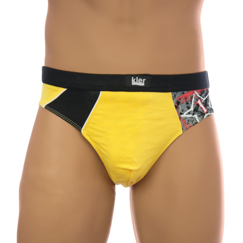 acheter des sous-vetements Kler pour homme - Slip bandeau Star Jaune slips et bandeaux