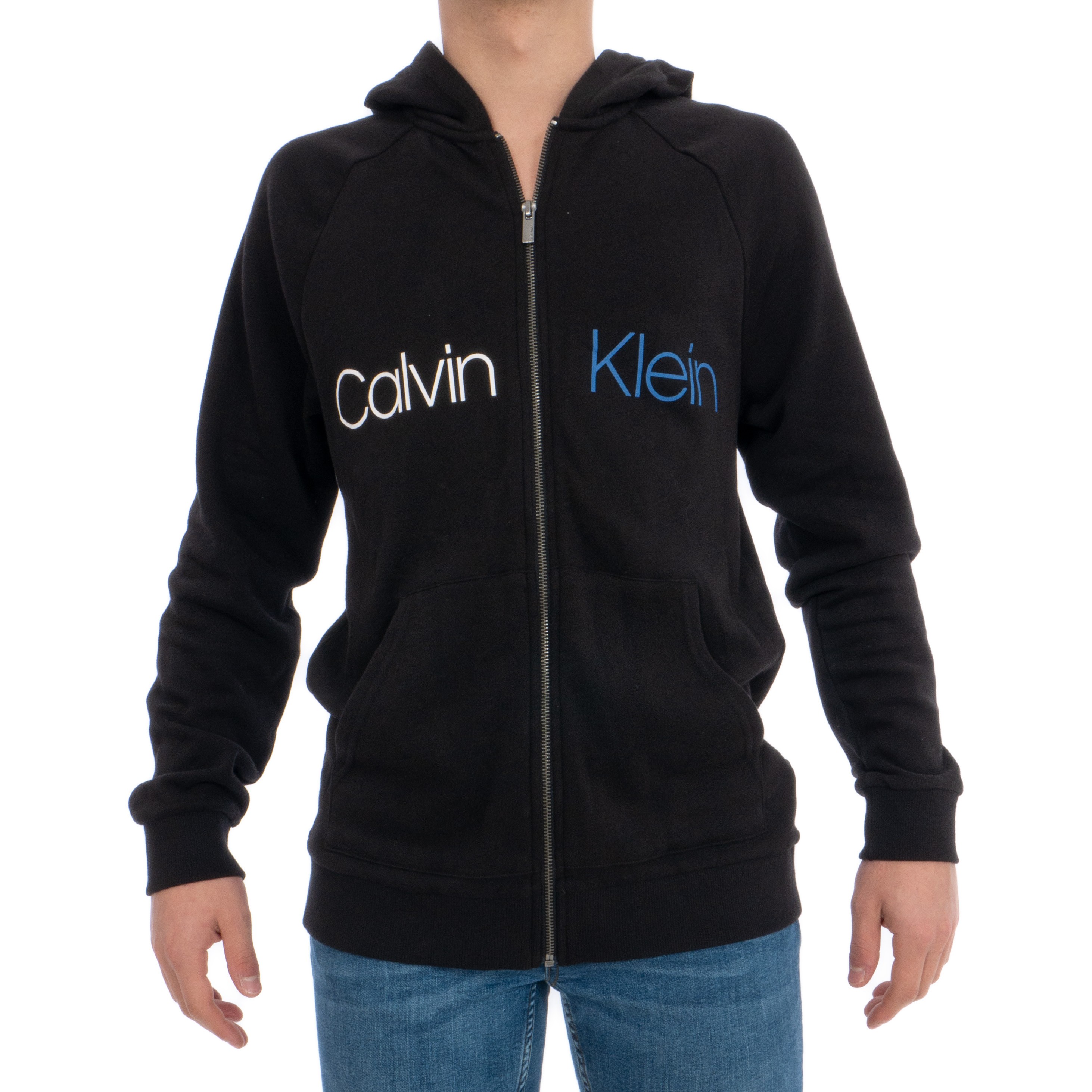 Hooded full zip sweatshirt - Bold Accents black - Calvin Klein : sa...