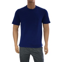 T-shirt blu a maniche corte