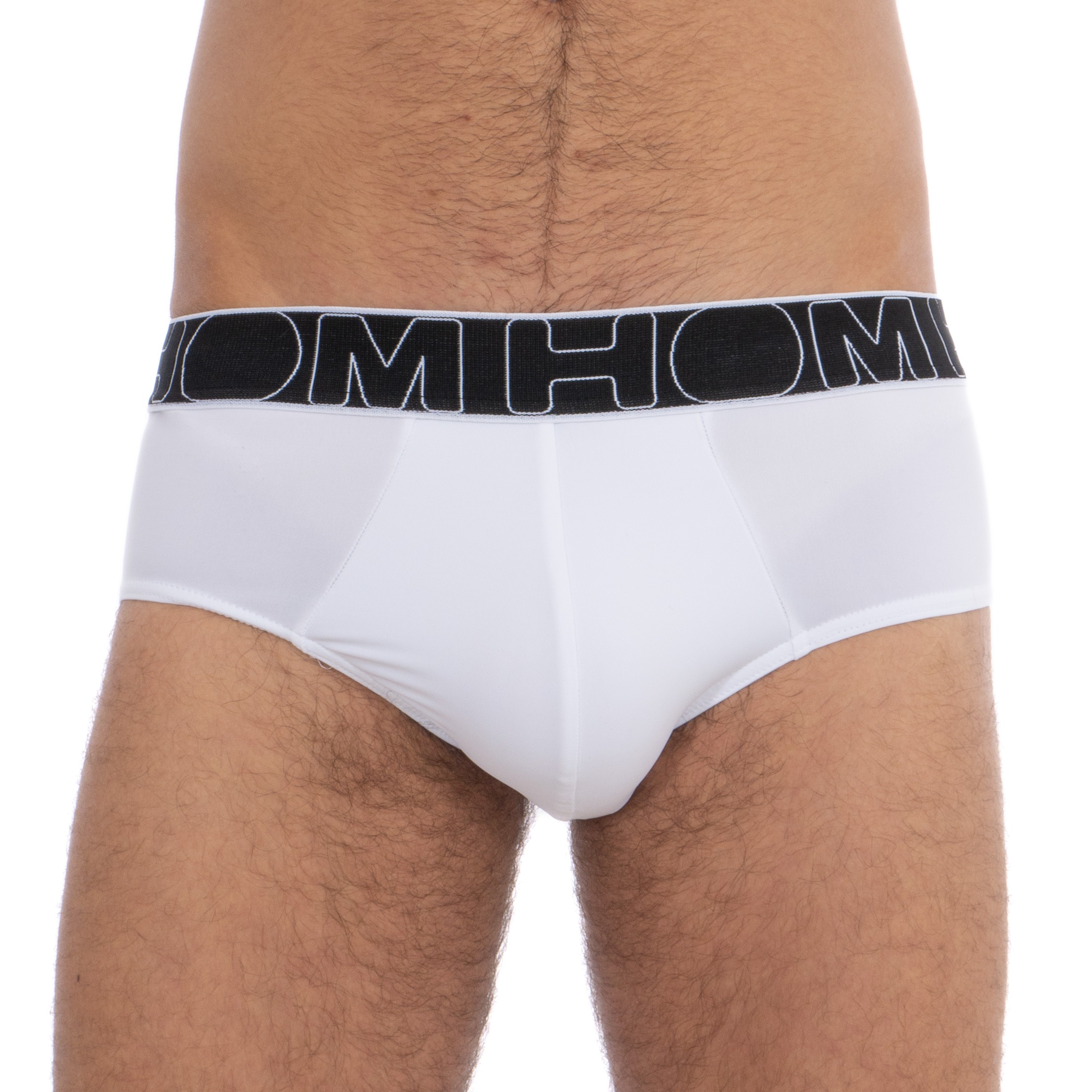 Soft MIDI briefs - white - HOM : sale of Slip, Tanga for men HOM. P