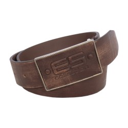  LEATHER BELT WITH EMBOSSED LOGO - ES COLLECTION BLT06 C13 