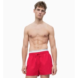  Short de bain court avec double ceinture - Lipstick Red - CALVIN KLEIN KM0KM00310-654 