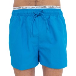  Short de bain court avec double ceinture - Bleu Ibiza - CALVIN KLEIN KM0KM00310-439 