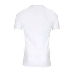 T-shirt 318 pur coton manches courtes col en V blanc - ref :  0318 0001