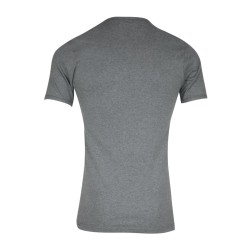 T-shirt 318 pur coton manches courtes col en V gris chiné - ref :  0318 6600