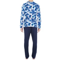 Pyjama long - Aqua Flower - HOM *401471-00RA 
