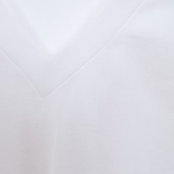  T-shirt col V Supreme Cotton - blanc - HOM 401331-0003 