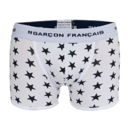  Boxer long blanc étoiles - blanc - GARÇON FRANÇAIS BOXER18-BLANC ETOILES 