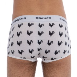  Boxer blanc étoiles - blanc - GARÇON FRANÇAIS SHORTY18-BLANC COQS 