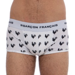  Boxer coqs - blanc - GARÇON FRANÇAIS SHORTY18-BLANC COQS 