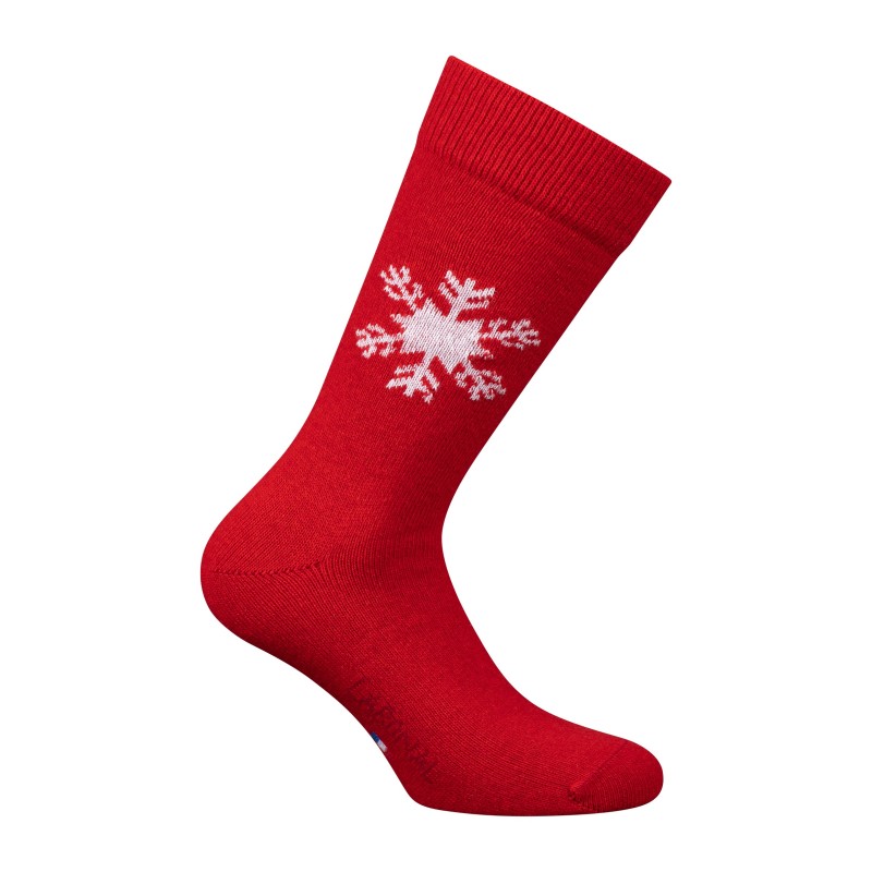  MI-CHAUSSETTES  Flocon Cachemire et Laine Rouge - LABONAL 38135-9000 