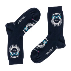  Chaussettes Hibou Marine - DAGOBERT À L’ENVERS DAGO41-MARINE 