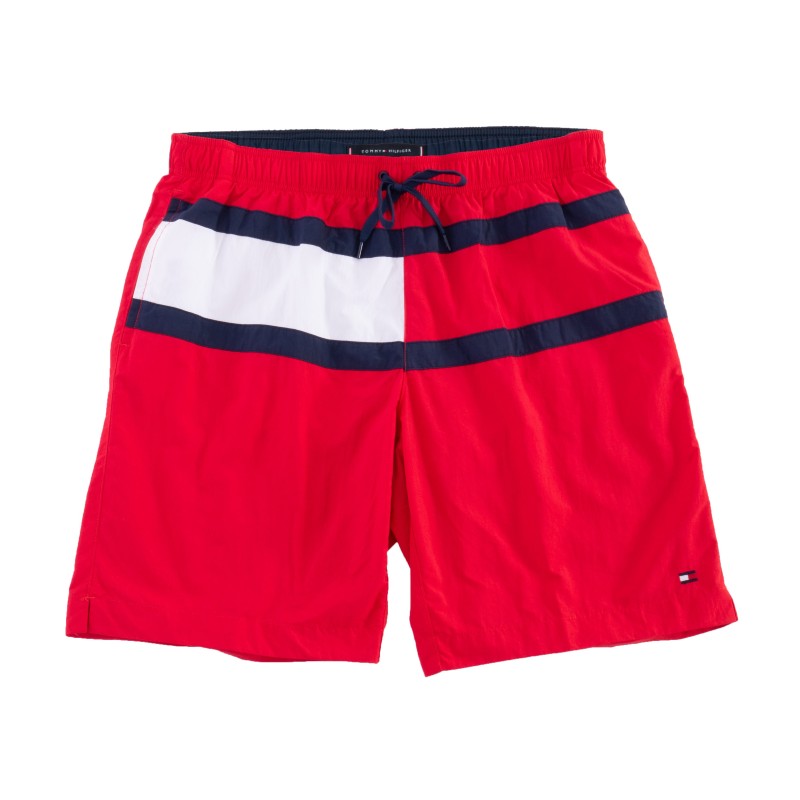  Short de bain Tommy medium drawstring drapeau - rouge - TOMMY HILFIGER UM0UM01857-XL7 