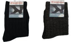 Socks of the brand EMINENCE - Coffret 2 paires de chaussettes (noir / anthracite) - Ref : LA40 350