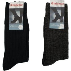 Calzini del marchio EMINENCE - Coffret 2 paires de chaussettes (noir / anthracite) - Ref : LA40 350