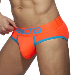  Slip swimderwear Néon avec cockring - orange - ADDICTED AD917 C32 