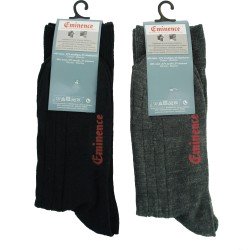 Chaussettes & socquettes de la marque EMINENCE - Coffret 2 paires de chaussettes (noir / gris chiné) - Ref : LA40 360