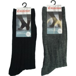 Socks of the brand EMINENCE - Coffret 2 paires de chaussettes (noir / gris chiné) - Ref : LA40 360