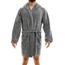  Smooth Knit - Robe de chambre avec capuche grise - MODUS VIVENDI 09052 CHARCOAL 