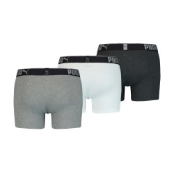  Pack de 3 bóxers Lifestyle Sueded de algodón - Blanco gris y negro - PUMA 681030001-325 