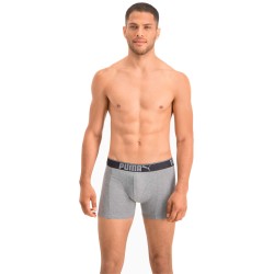  Pack de 3 bóxers Lifestyle Sueded de algodón - Blanco gris y negro - PUMA 681030001-325 