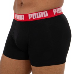  Basic Boxer Shorts 2 Pack - red and black - PUMA 521015001-786 