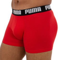  Basic Boxer Shorts 2 Pack - red and black - PUMA 521015001-786 