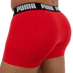  Basic Boxer Shorts 2 Pack - red and black - PUMA 521015001-786 