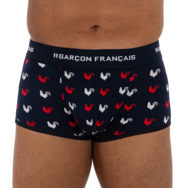  Flag Cock Trunk - GARÇON FRANÇAIS SHORTY18-TRICOLORE COQS 