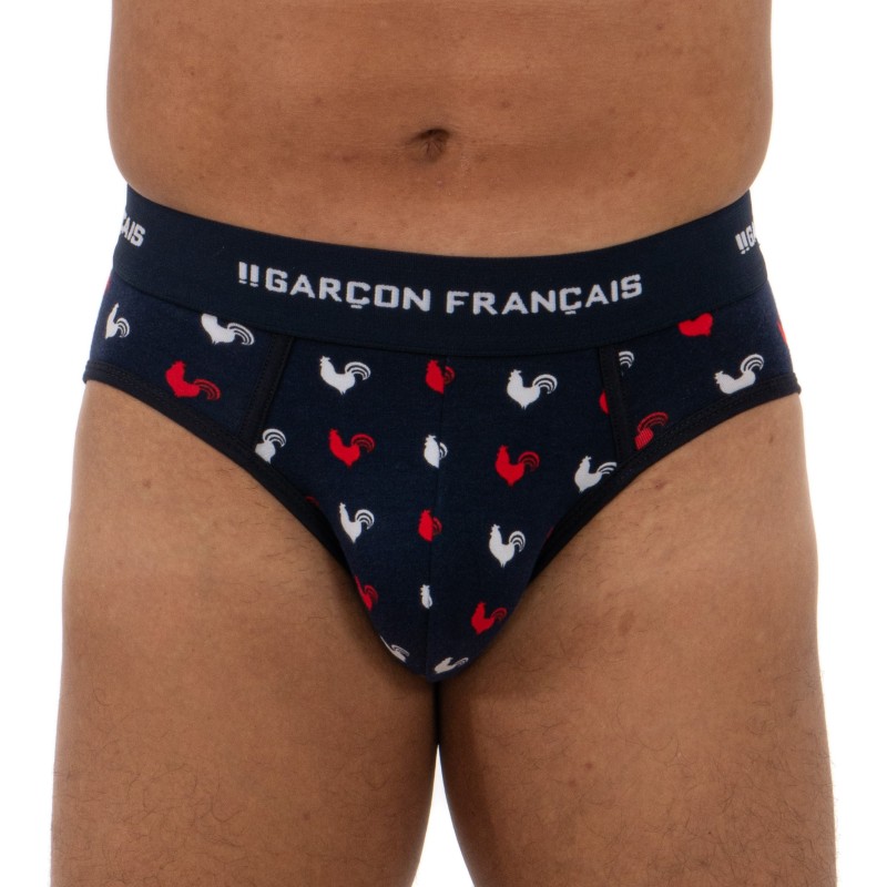  Briefs Hähne - dreifarbig - GARÇON FRANÇAIS SLIP18-TRICOLORE COQS 