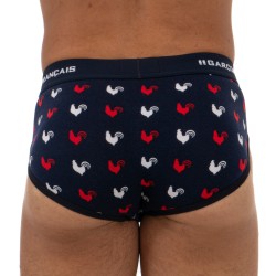  Flag Cock Brief - GARÇON FRANÇAIS SLIP18-TRICOLORE COQS 