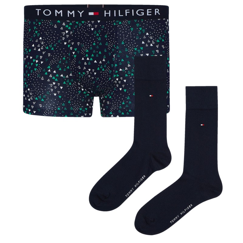  Set de regalo con calcetines y calzoncillos Trunk de algodón elástico - TOMMY HILFIGER UM0UM01996-0ST 