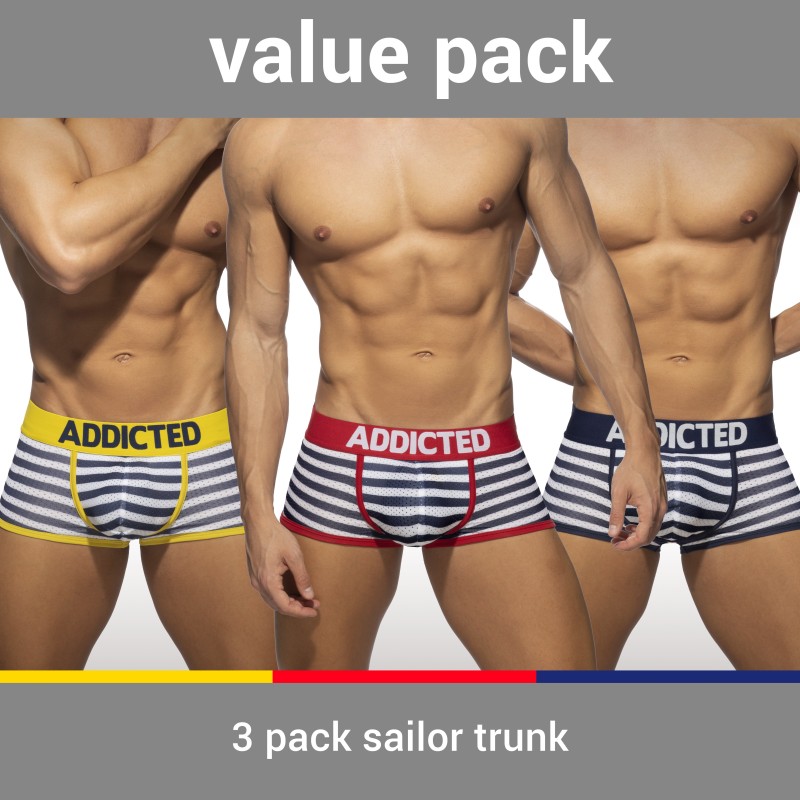  Trunk Sailor mesh (Lot de 3) - ADDICTED AD965P 3COL 