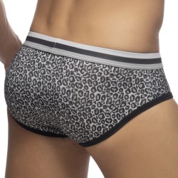  Slip de bain Léopard Stripe - gris - ADDICTED ADS267-C15 