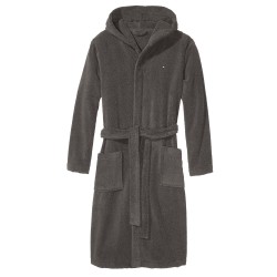  Pure Cotton Hooded Bathrobe - grey - TOMMY HILFIGER 2S87905573-884 