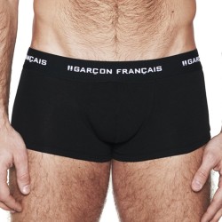  Le Boxer noir Indispensable - GARÇON FRANÇAIS SHORTY12 NOIR PACK 