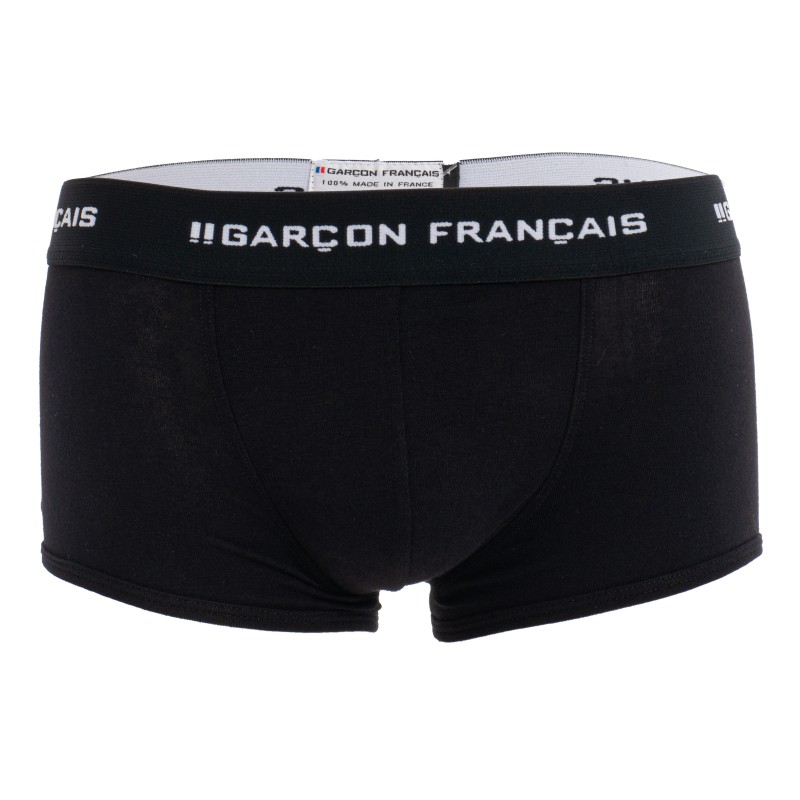  Bóxer negro Los Indispensables - GARÇON FRANÇAIS SHORTY12 NOIR PACK 