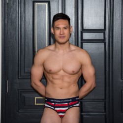  Patriot Striped brief - GARÇON FRANÇAIS SLIP16 ROUGE/MARINE/BLANC 