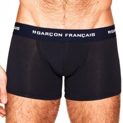  Le Boxer long bleu marine Indispensable - GARÇON FRANÇAIS BOXER13 BLEU MARINE PACK 