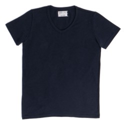  T-shirt V Azul Marino - GARÇON FRANÇAIS TSHIRT20 BLEU MARINE V 