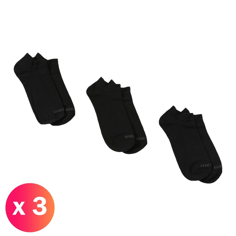  SKM-GOST-THREEPACK - Socquettes ( lot de 3 ) noir - DIESEL 00SI8H-0CASM-900 