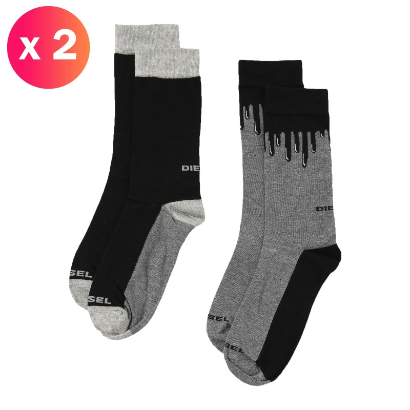  SKM-RAY-TWOPACK - Chaussettes Ray ( Lot de 2 ) - DIESEL 00SAYH-0EASY-E3841 