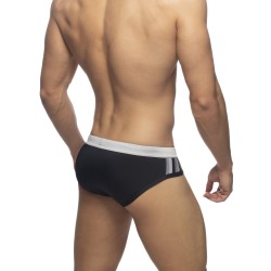  Slip de bain black striped - argent - ADDICTED ADS281-C21 