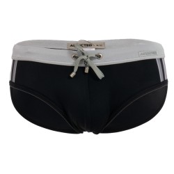  Slip de bain black striped - gold - ADDICTED ADS281-C21 