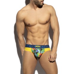  Slip Floral mesh - jaune - ES COLLECTION UN419-C03 