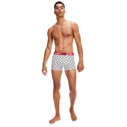  Boxer aderenti con loghi all over - bianco - TOMMY HILFIGER UM0UM02181-0NR 