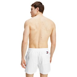  Flag Drawstring Mid Length Slim Fit Swim Shorts - white - TOMMY HILFIGER UM0UM02048-YBR 