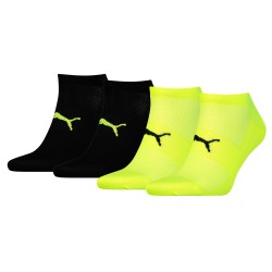  Pack de 2 pares de calcetines tobilleros livianos unisex Performance Train - amarillo y negro - PUMA 271003001-385 