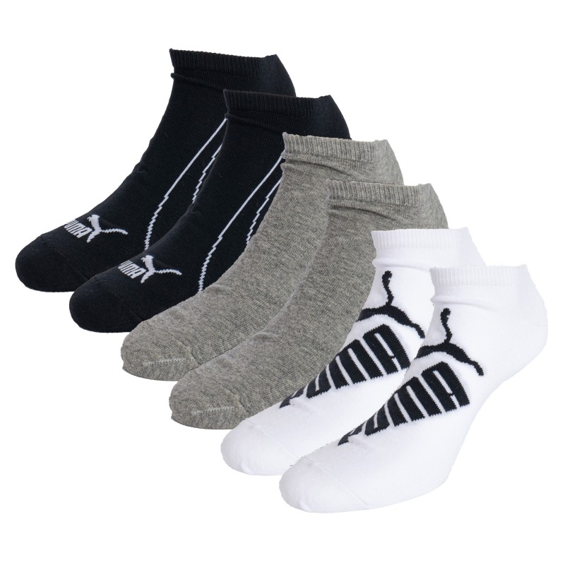  Lot de 3 paires de socquettes PUMA Graphic - blanc gris et noir - PUMA 261090001-325 