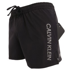  Short de bain Drawstring logo réfléchissant - noir - CALVIN KLEIN KM0KM00564-BEH 